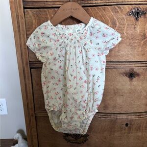 OshKosh B'gosh Floral Print Bodysuit - Cream and Pink